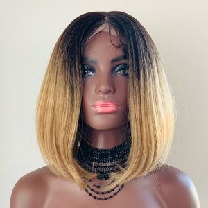 Very Pretty Ombre Golden Premium Fiber 4x4 Lace Front Wig